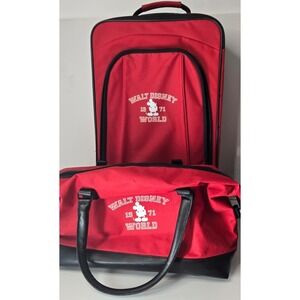 Vintage Walt Disney World 1971 Mickey Mouse 2-piece Carry On Rolling Suitcase